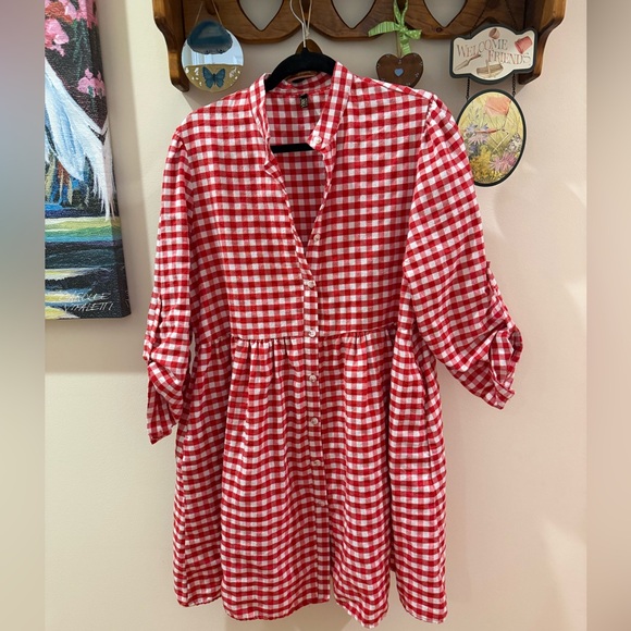 Dresses & Skirts - Red Gingham Mini Dress